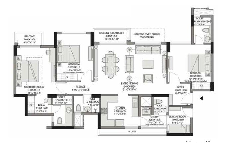 Other, experion-capital 3 Bedroom 1473 Sq.Ft. Apartment In Vibhuti Khand Lucknow 8975549