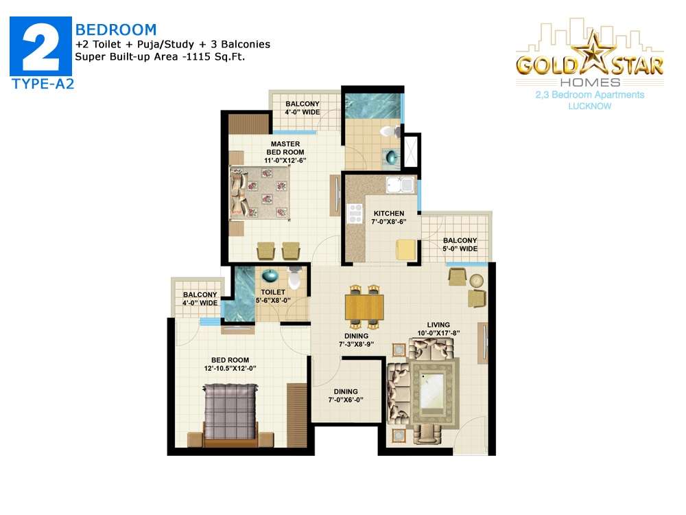 gold star homes apartment 2bhk 1115sqft51