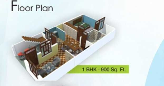 Floor plan of 1 BHK 900 Sq. Ft. Villa in Iconic East Avenue, Lucknow