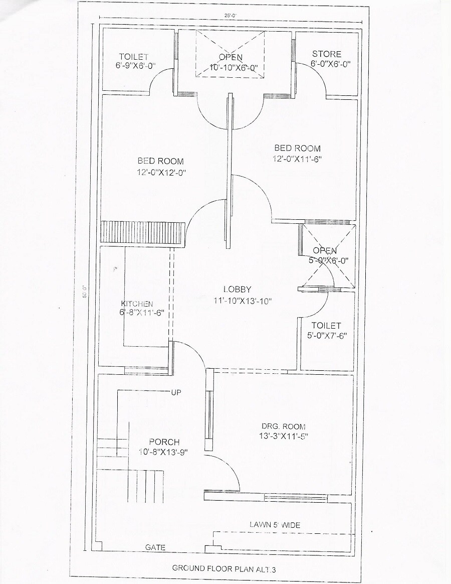 Floor plan of 2 BHK 1177 Sq. Ft. Villa in Iconic East Avenue, Lucknow