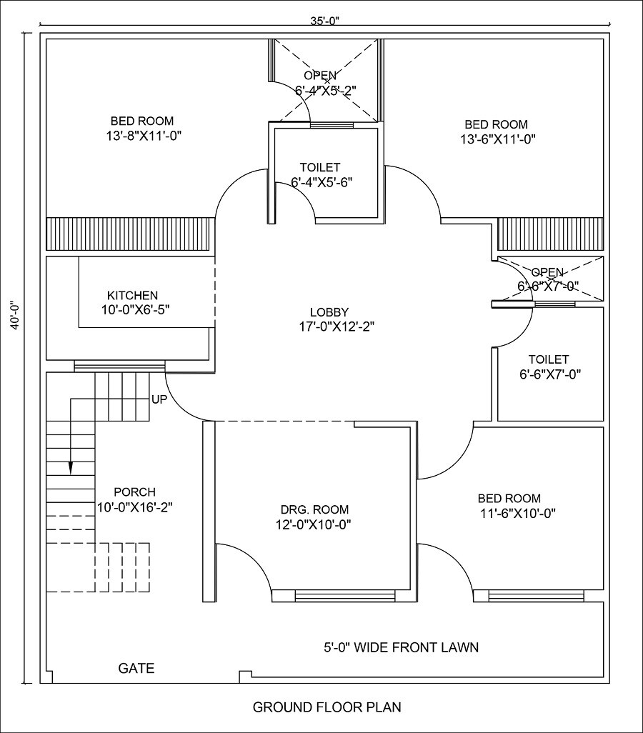 Floor plan of 3 BHK 1500 Sq. Ft. Villa in Iconic East Avenue, Lucknow