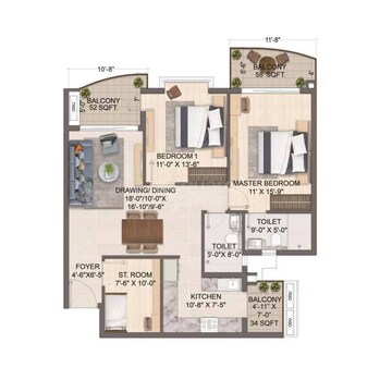  3 BHK Apartment at Jashn Elevate, Sushant Golf City – for Sale