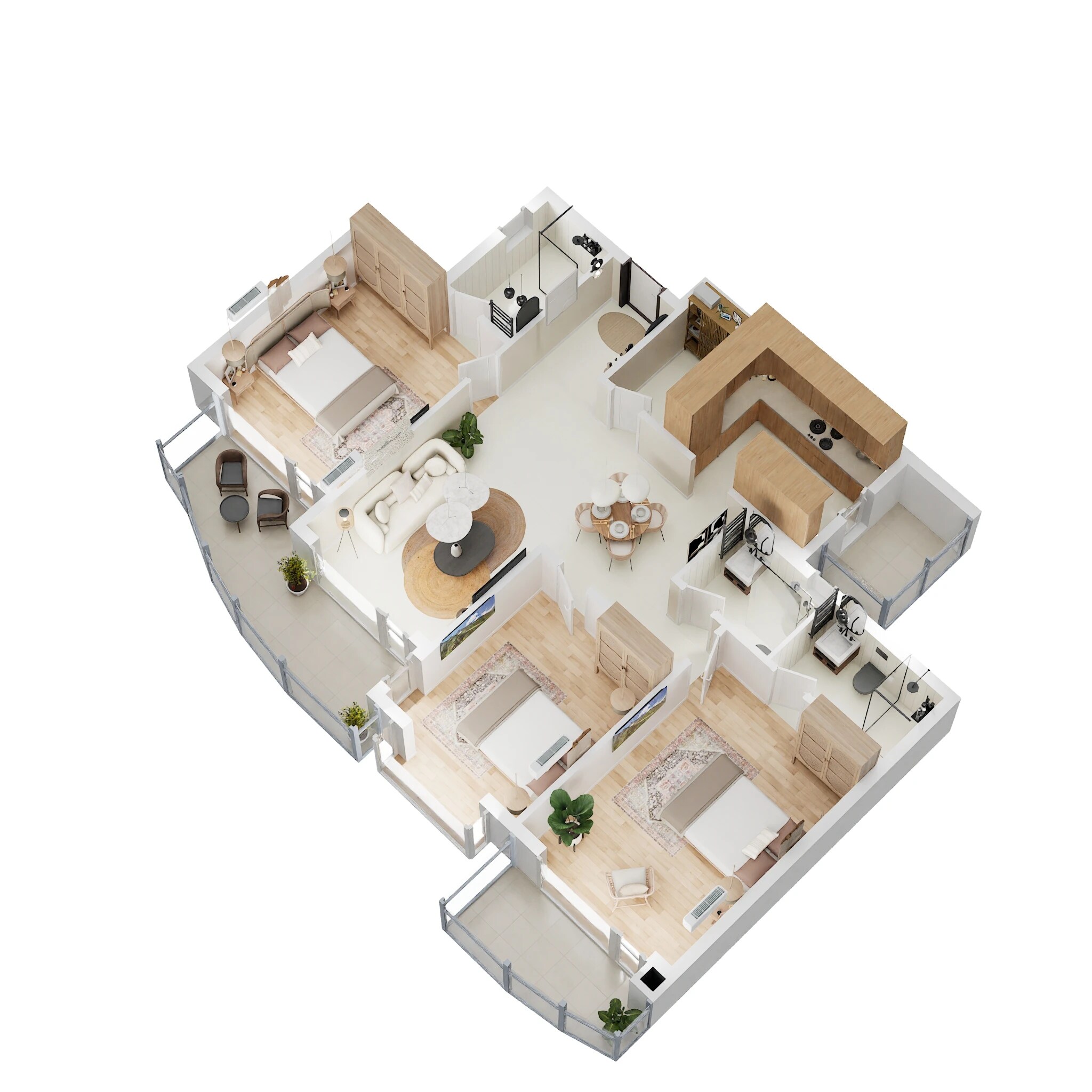 3 BHK 1650 Sq. Ft. Apartment