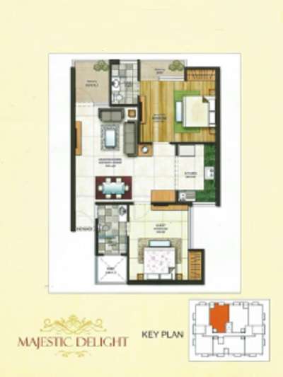 2 BHK 700 Sq. Ft. Apartment in Majestic Delight