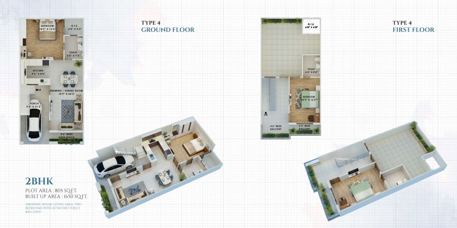 2 BHK 1650 Sq. Ft. Villa