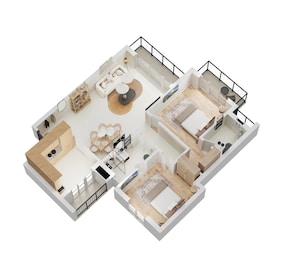 2 BHK 1225 Sq. Ft. Apartment in Omaxe Grand Omaxe
