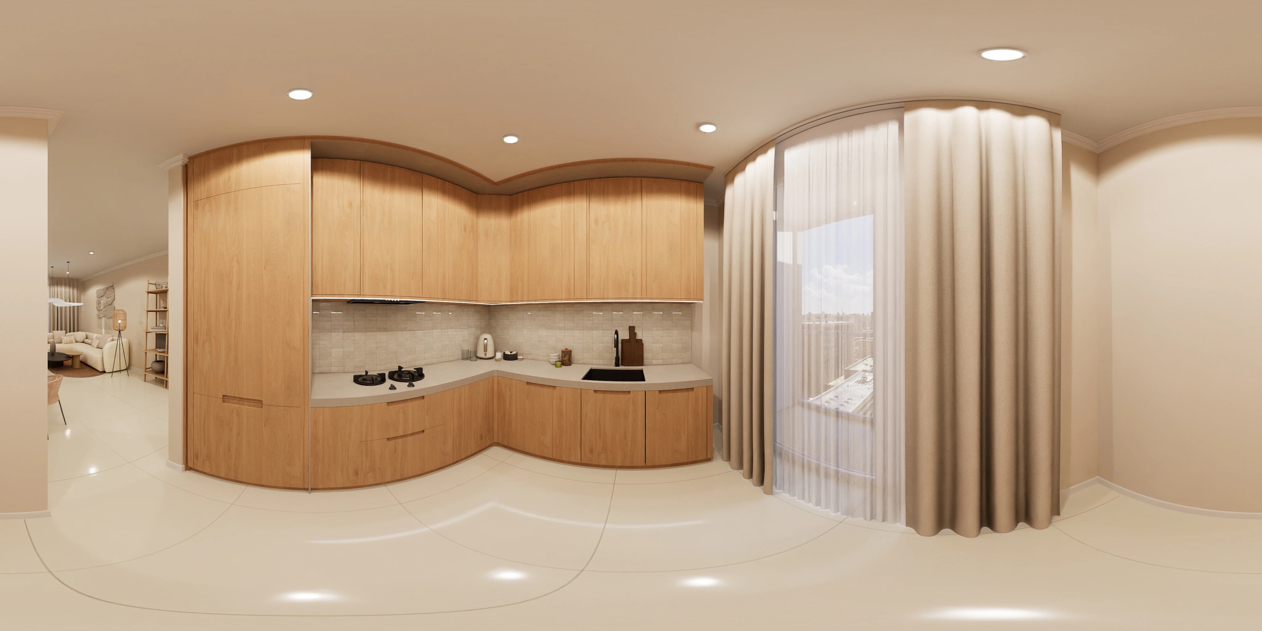 Floor plan of 3 BHK 1450 Sq. Ft. Apartment in Omaxe Grand Omaxe, Lucknow