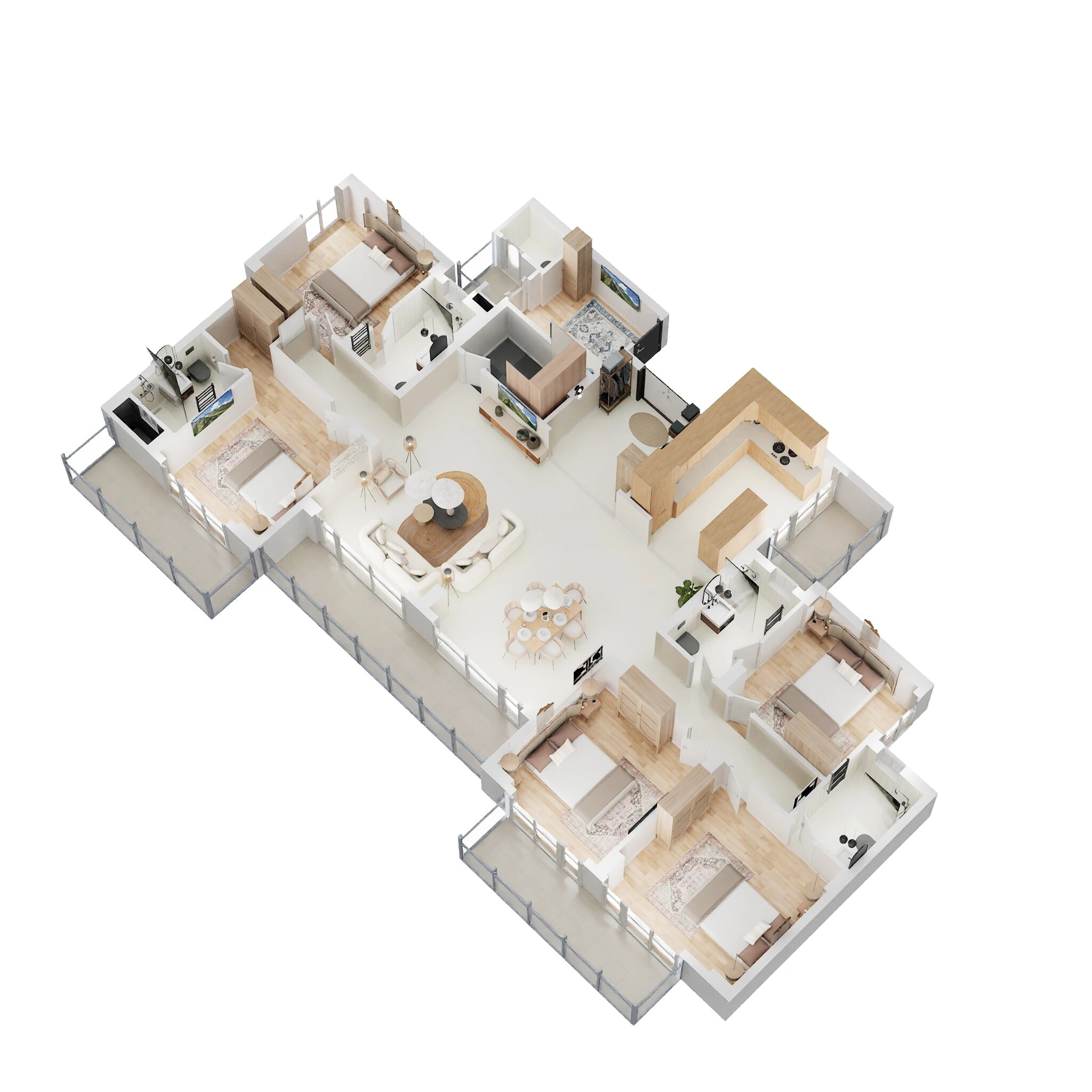 Floor plan of 5 BHK 2749 Sq. Ft. Penthouse in Omaxe Grand Omaxe, Lucknow