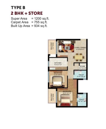  2 BHK Apartment at Omaxe Hazratganj Residency, Sarsawan – for Sale