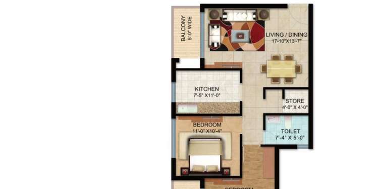 omaxe hazratganj residency apartment 2 bhk 755sqft 20202712142700