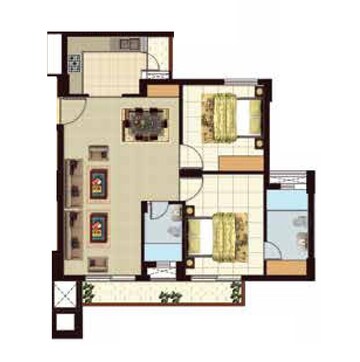  2 BHK Apartment at Omaxe Residency II, Sarsawan – for Rent