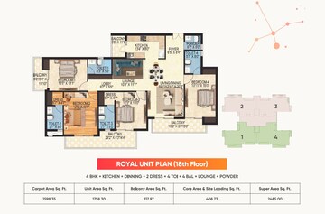  4 BHK Apartment at Oro Constella, Sushant Golf City – for Sale