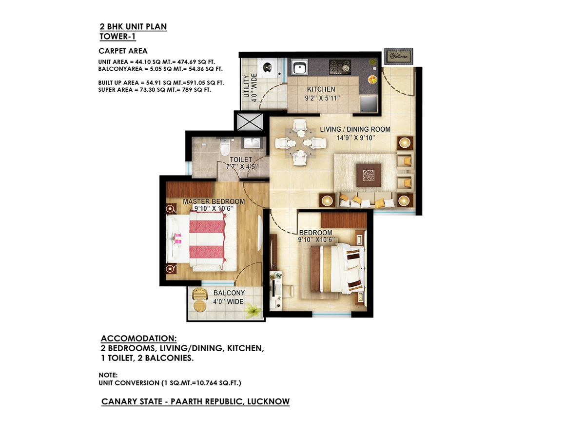 Paarth Canary State 2 BHK Layout