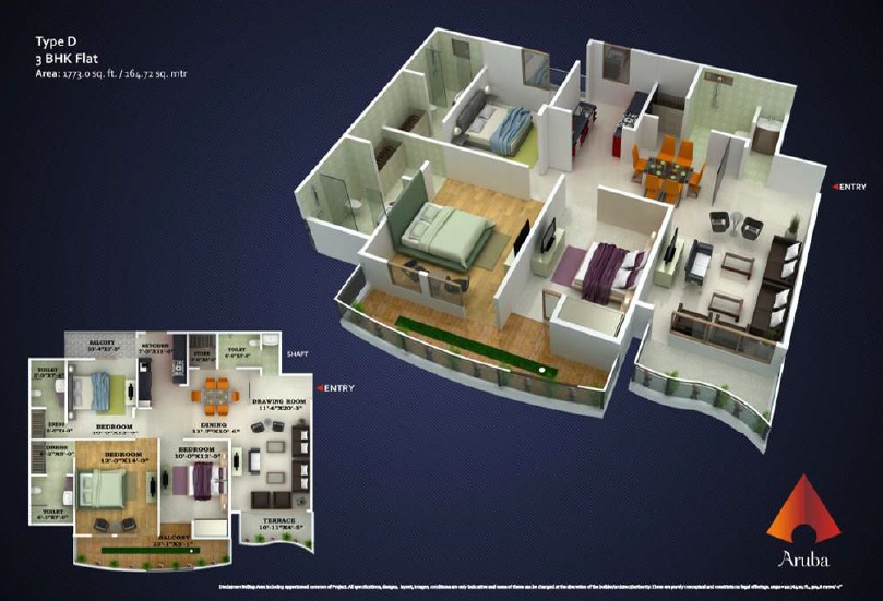 proplarity aruba apartment 3 bhk 1773sqft 20221308161310