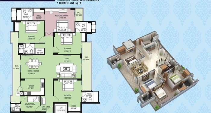 purvanchal kings court apartment 4 bhk 1680sqft 20204213104208