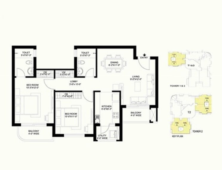 Other, radhey-krishna-casa-green-exotica 2 Bedroom 1095 Sq.Ft. Apartment In Sgpgi Lucknow 7876595