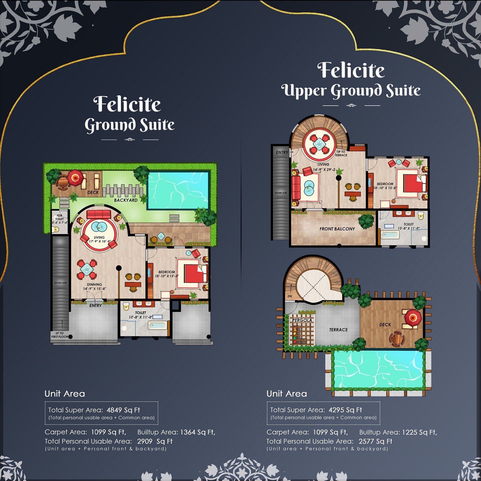 Floor plan of 2 BHK 9144 Sq. Ft. Villa in Rav The River Castle, Lucknow