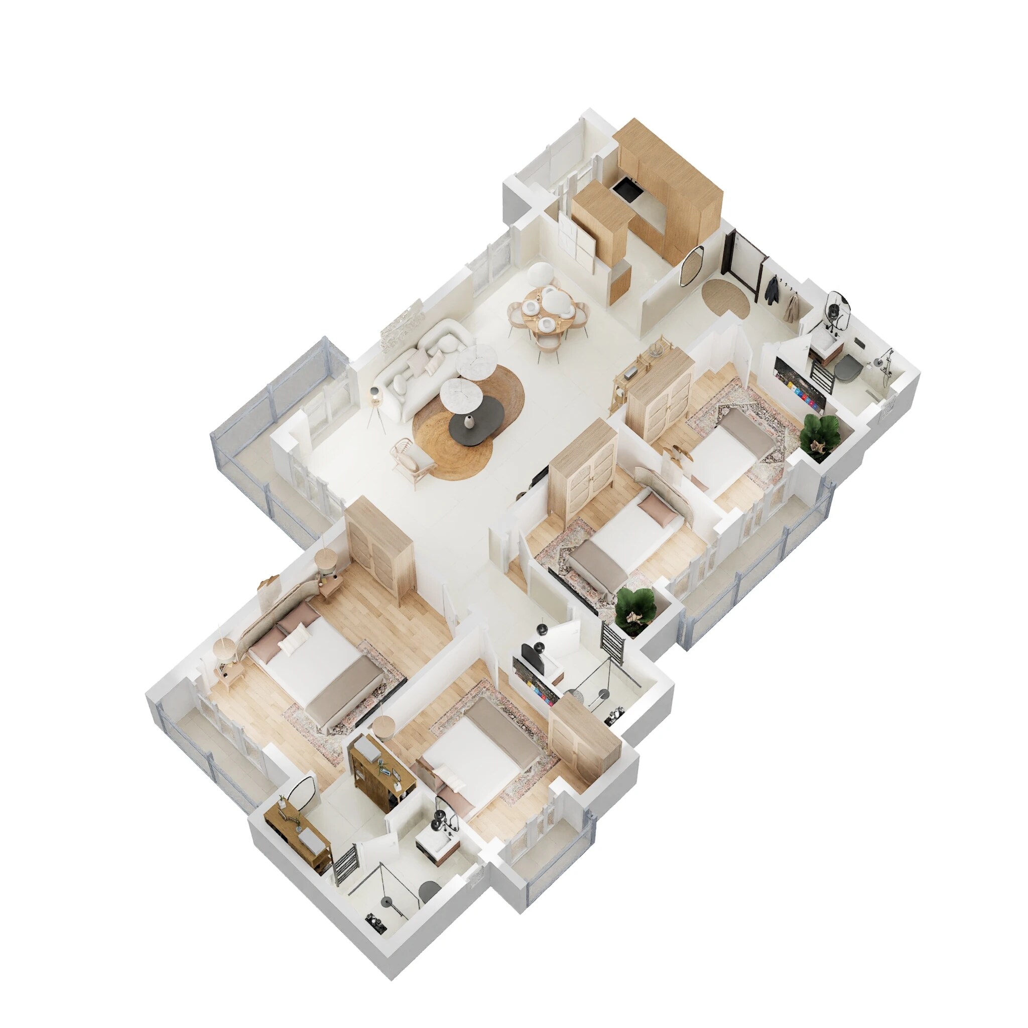 Floor plan of 4 BHK 3820 Sq. Ft. Apartment in Rishita Celebrity Greens, Lucknow