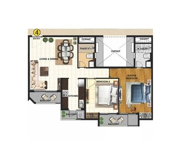  2 BHK Apartment at Rishita Mulberry Heights, Sushant Golf City – for Sale