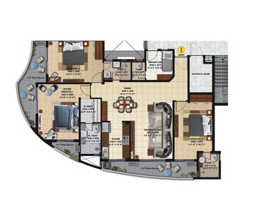  3 BHK Apartment at Rishita Mulberry Heights, Sushant Golf City – for Sale