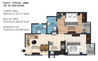 2 BHK Apartment For Resale in Rudra Vardaan Heights Mohanlalganj Lucknow  7540888