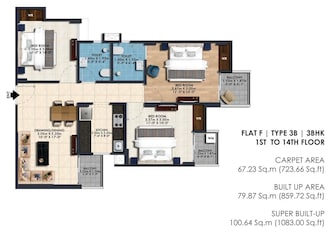 3 BHK Apartment For Resale in Rudra Vardaan Heights Mohanlalganj Lucknow  6469546