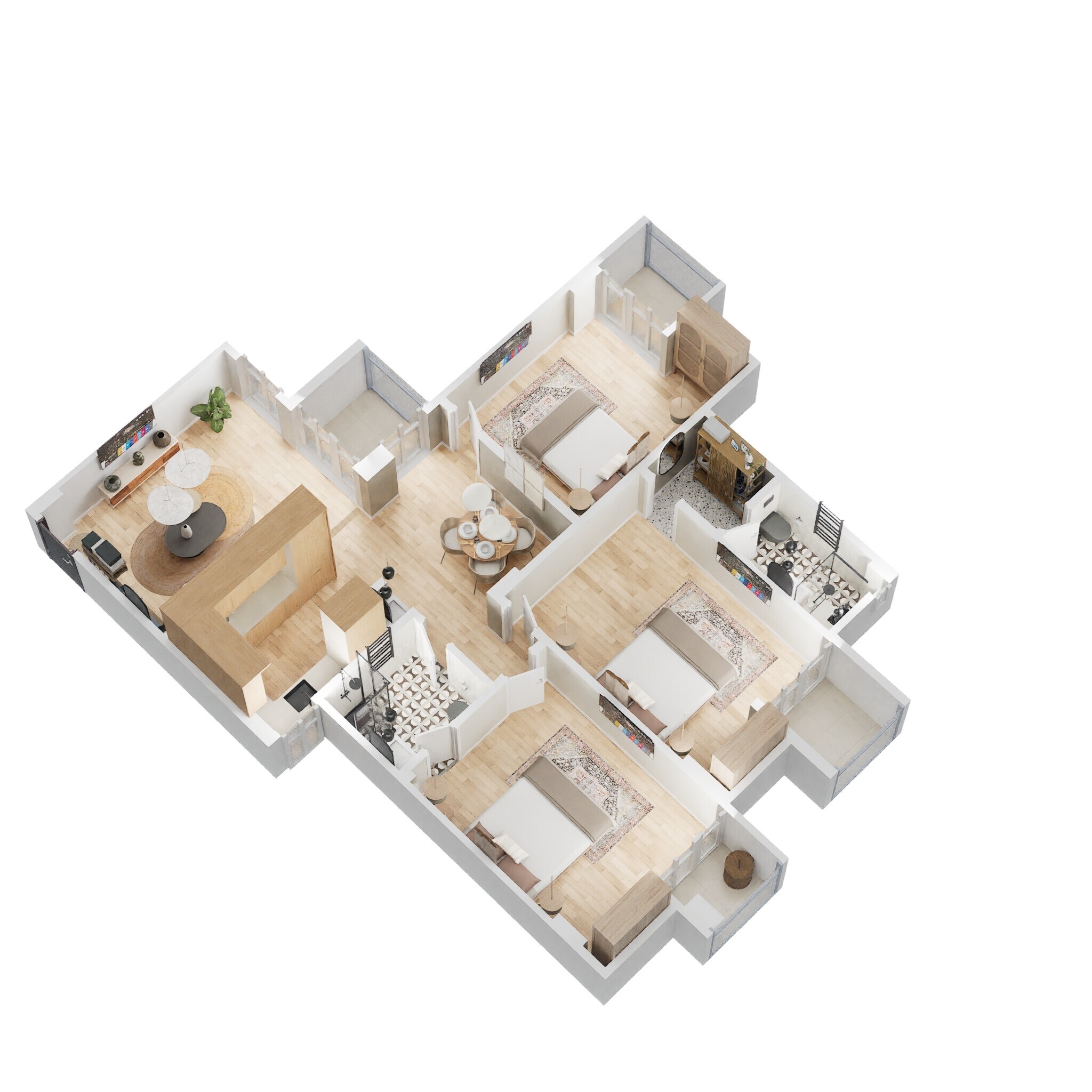 3 BHK 1246 Sq. Ft. Apartment