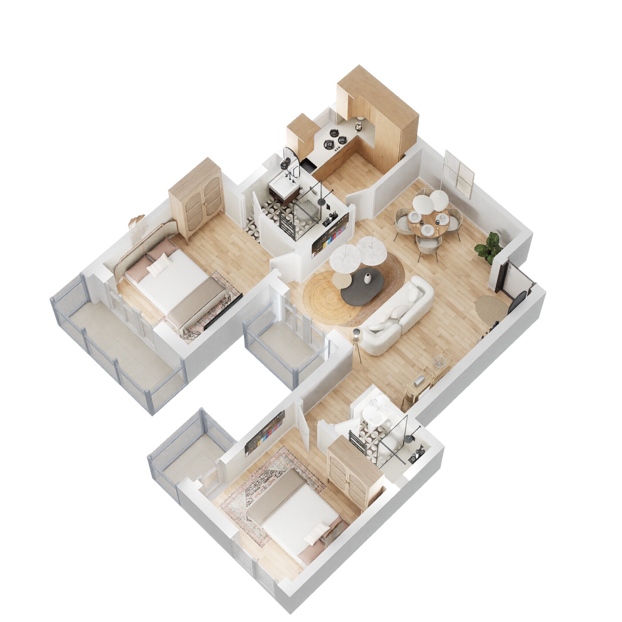 2 BHK 648 Sq. Ft. Apartment