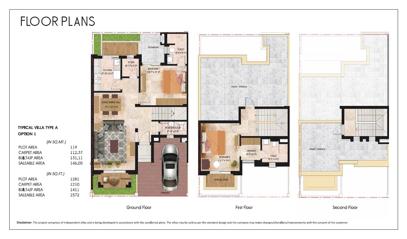 2 BHK 1572 Sq. Ft. Villa
