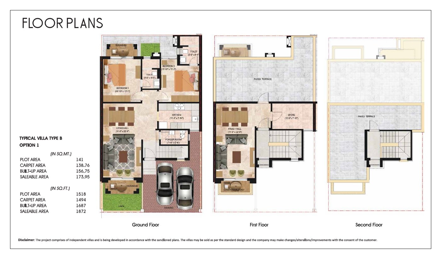 2 BHK 1872 Sq. Ft. Villa