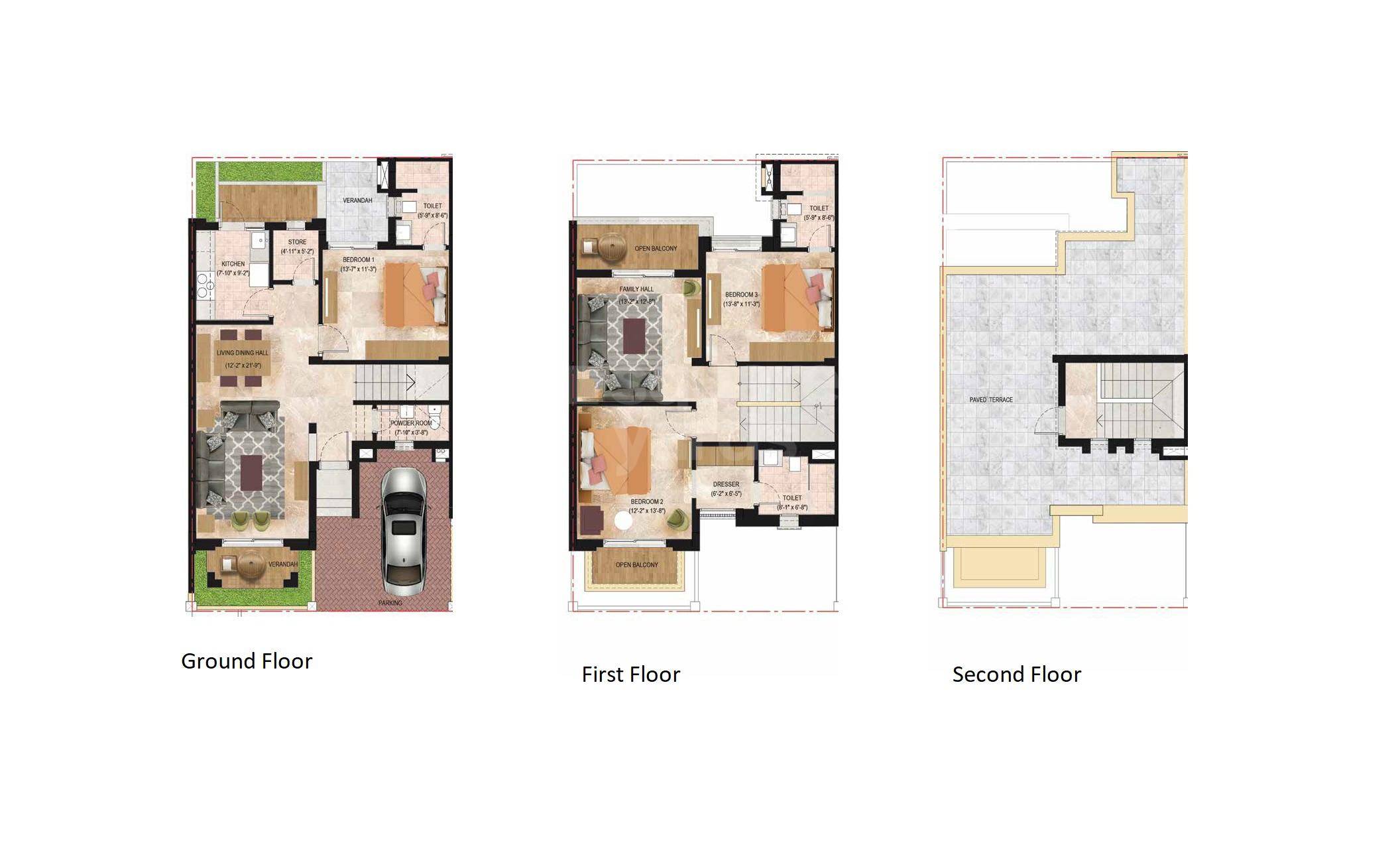 3 BHK 1872 Sq. Ft. Villa