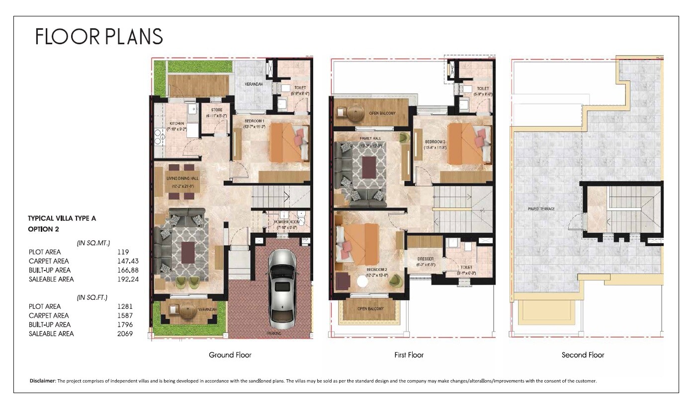 3 BHK 2069 Sq. Ft. Villa
