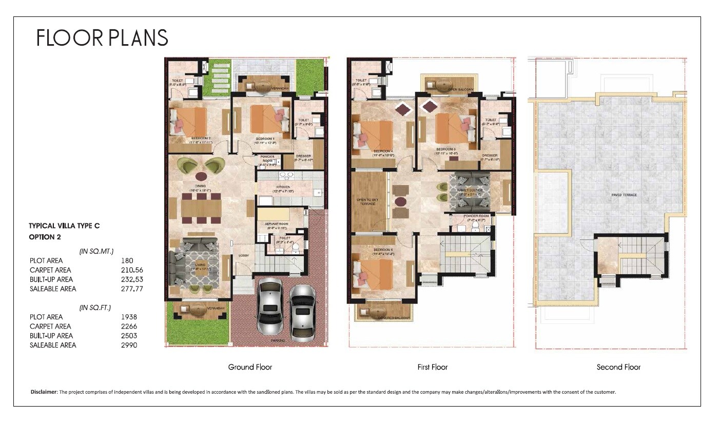 5 BHK 2990 Sq. Ft. Villa