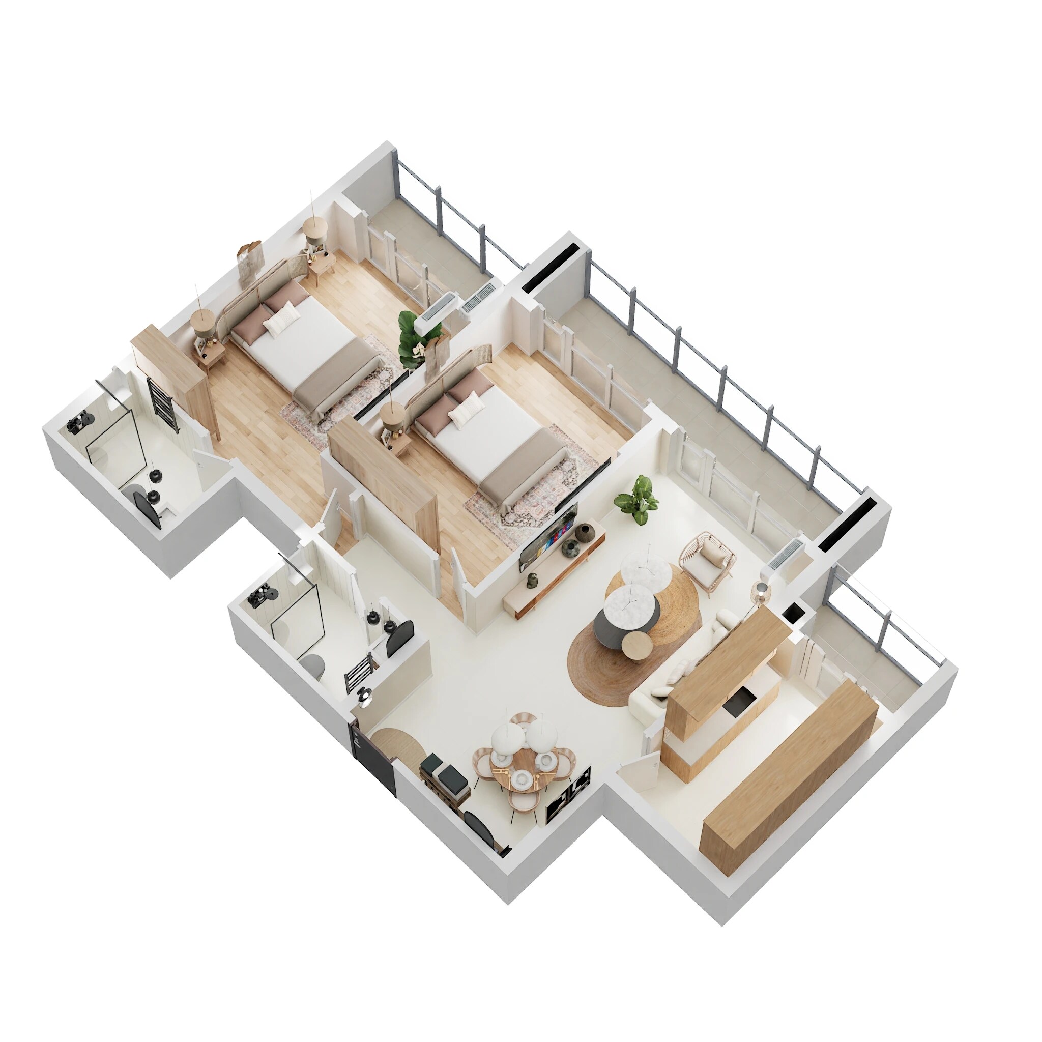 2 BHK 1275 Sq. Ft. Apartment