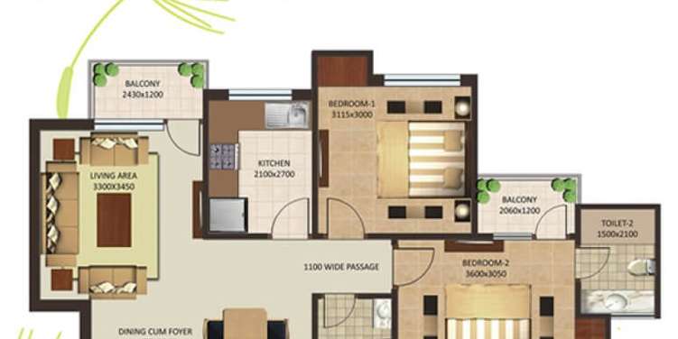 shalimar mannat apartment 2bhk 990sqft1