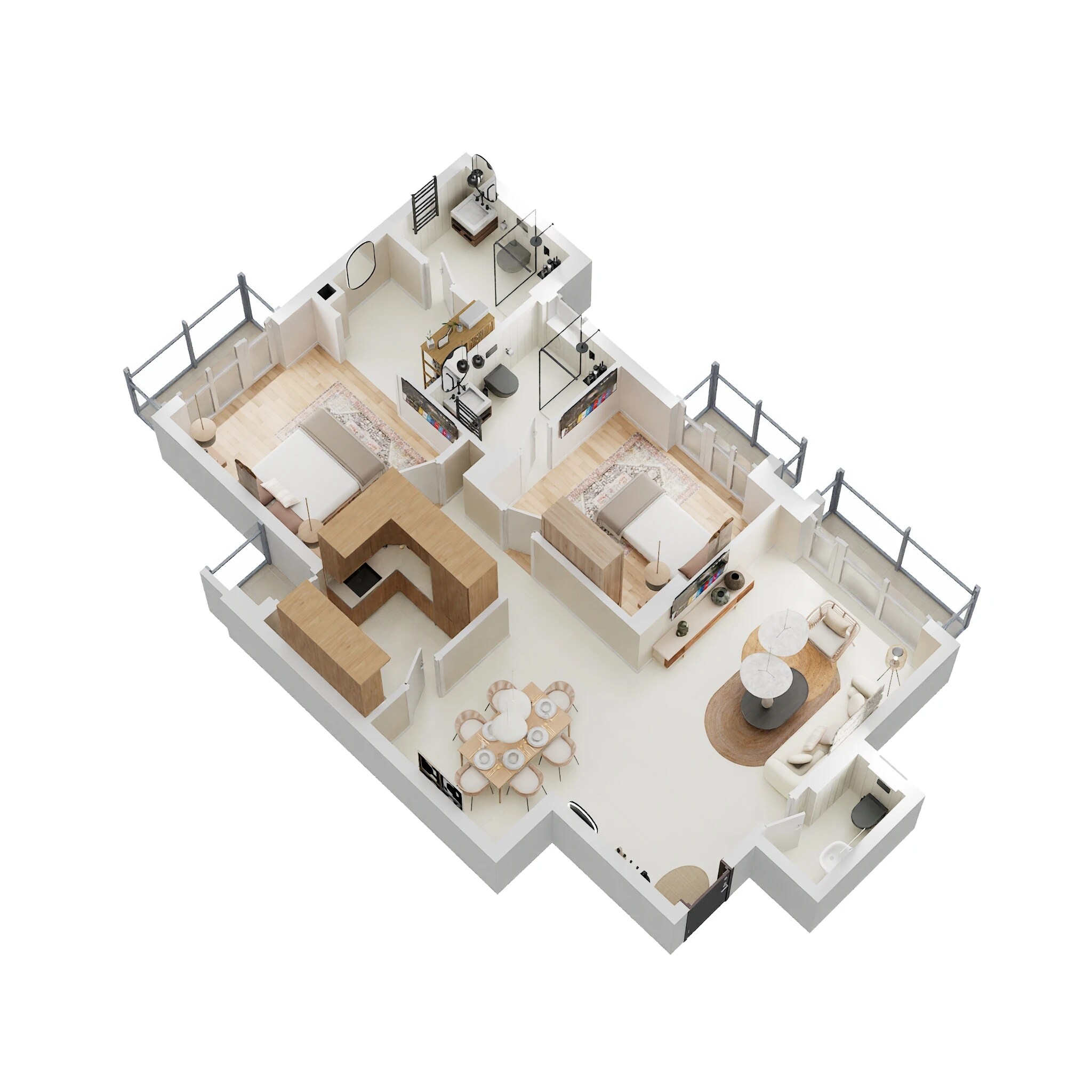 2 BHK 1375 Sq. Ft. Apartment