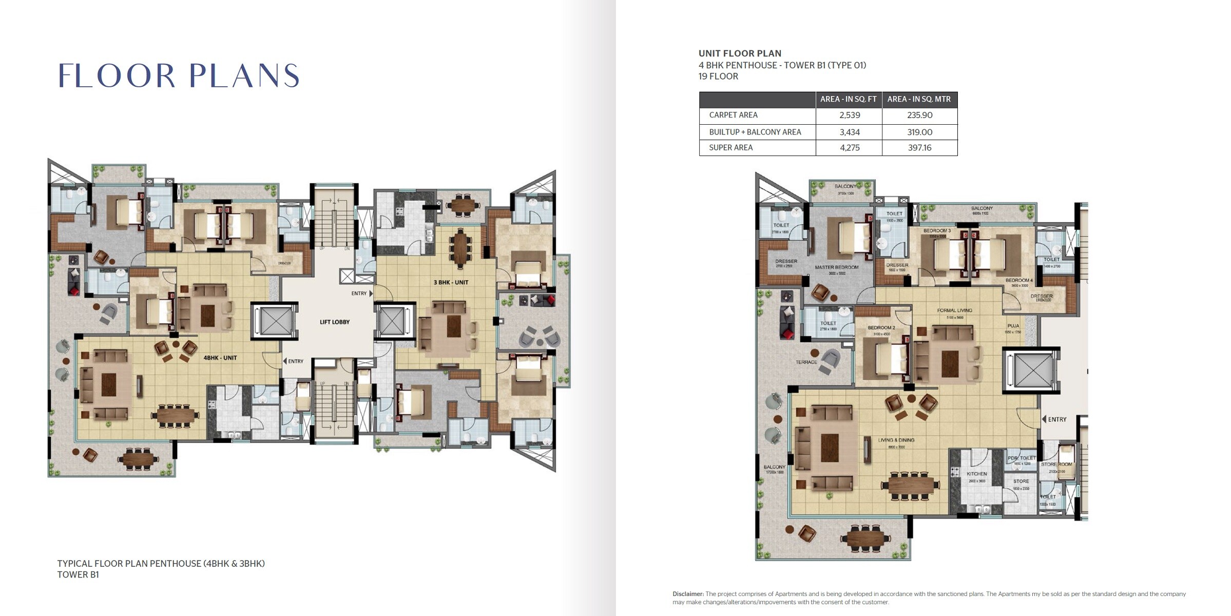 4 BHK 4275 Sq. Ft. Penthouse