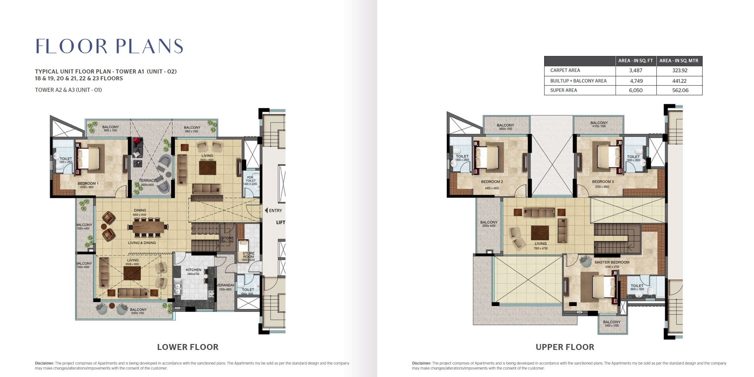 4 BHK 6050 Sq. Ft. Penthouse