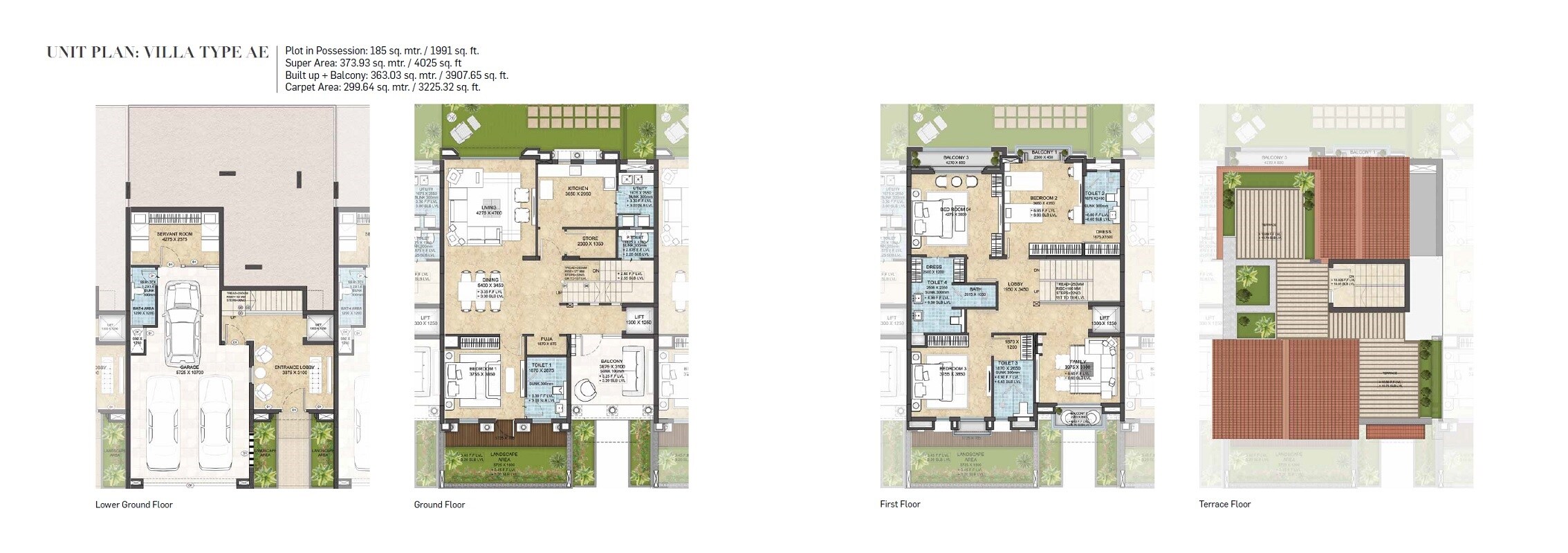 4 BHK 4025 Sq. Ft. Villa
