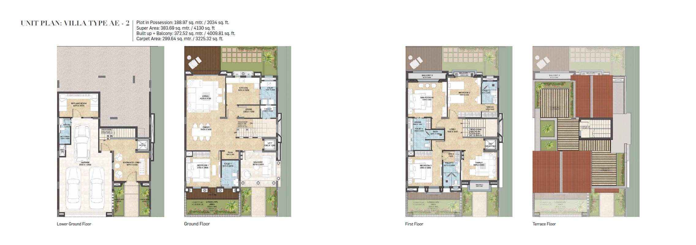 4 BHK 4130 Sq. Ft. Villa