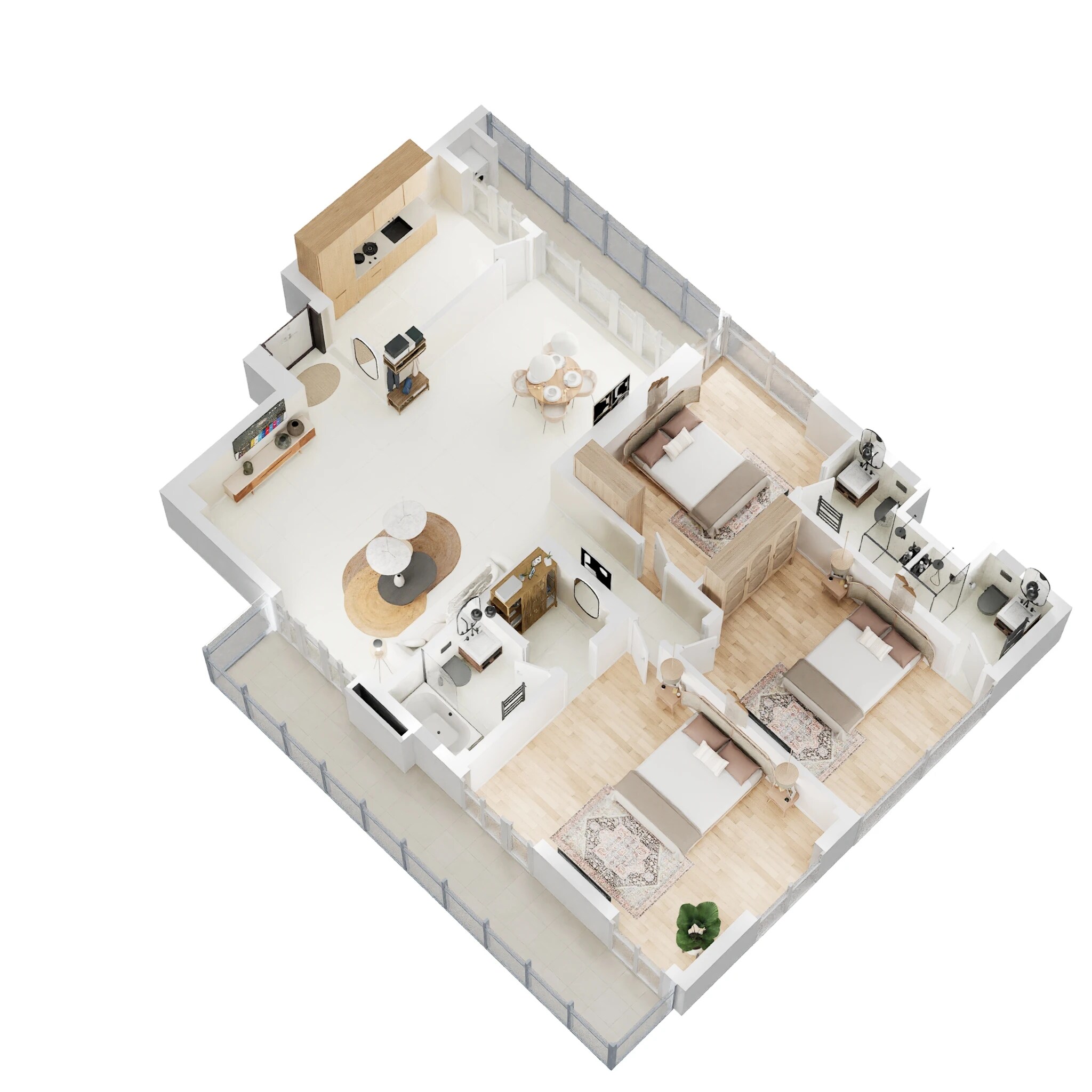 3 BHK 2050 Sq. Ft. Apartment