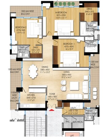  3 BHK Apartment at Shalimar One World Whispering Woods, Gomti Nagar – for Sale