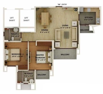  2 BHK Apartment at Shalimar Oneworld Vista, Gomti Nagar – for Sale