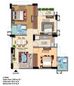 Viraj Lotus Court 3 BHK Layout