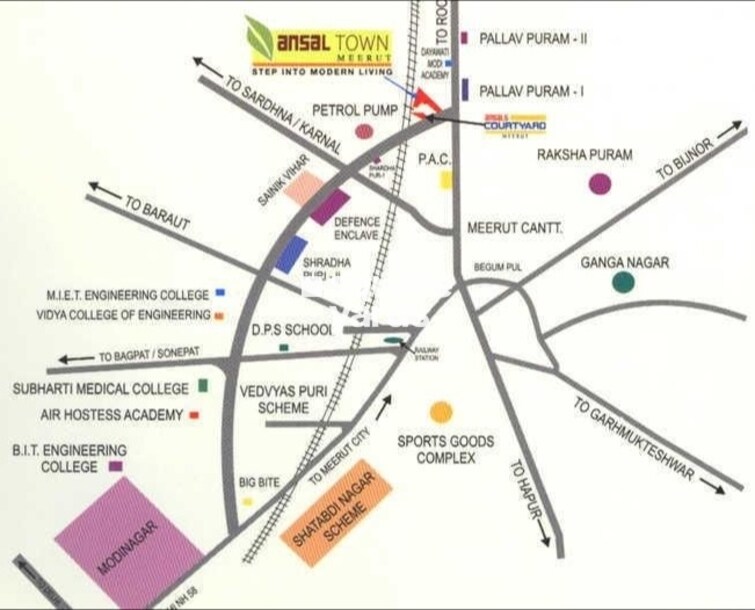 Ansal Town Location Image