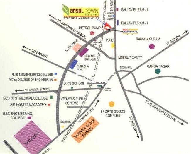 Ansal Town Location Image