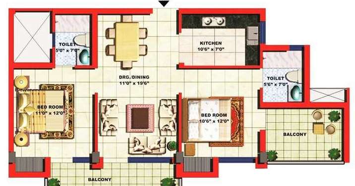 ark residency meerut apartment 2 bhk 1124sqft 20211821151854