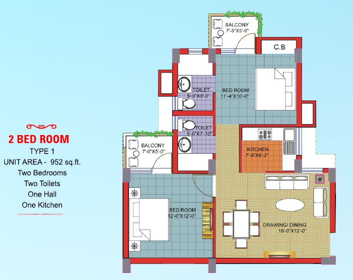 2 BHK 952 Sq. Ft. Apartment in Saamag Saga Habitat