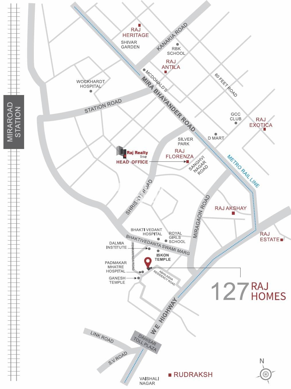 127 Raj Homes Location Image