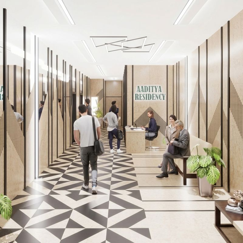 A K Aaditya Residences Entrance View
